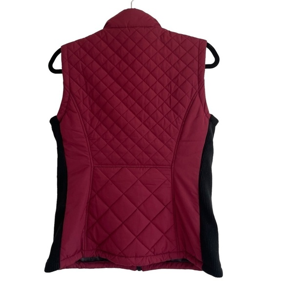 Andrew Marc Quilted Vest Jacket, Red & Black, Size S - Picture 8 of 10